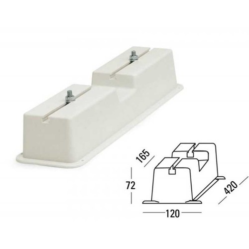 1pz base staffa pavimento - base, a